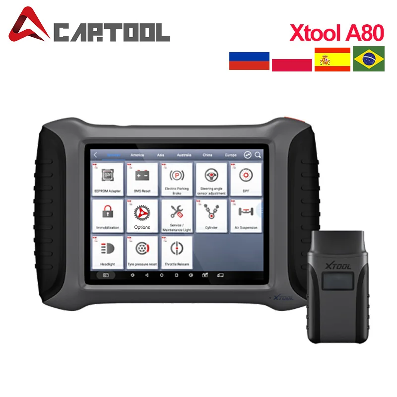 Автомобильный диагностический инструмент XTOOL A80 полный набор инструментов для