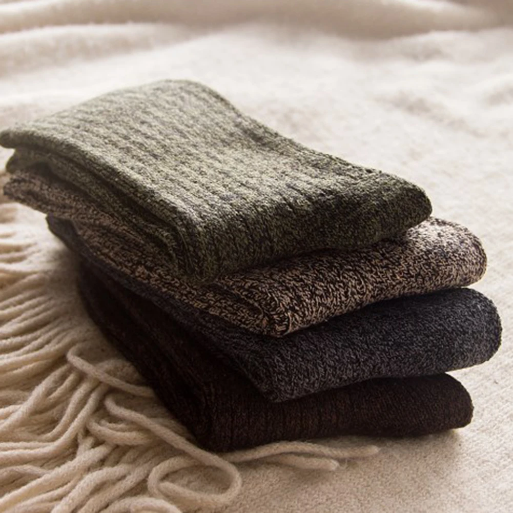 Дышащие носки в стиле Харадзюку сезон осень зима теплые Однотонные эластичные