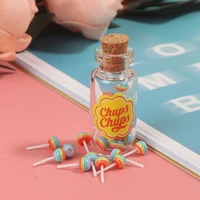 new 112 miniature food dessert sugar mini lollipops with case holder candy for doll house kitchen furniture toys accessories