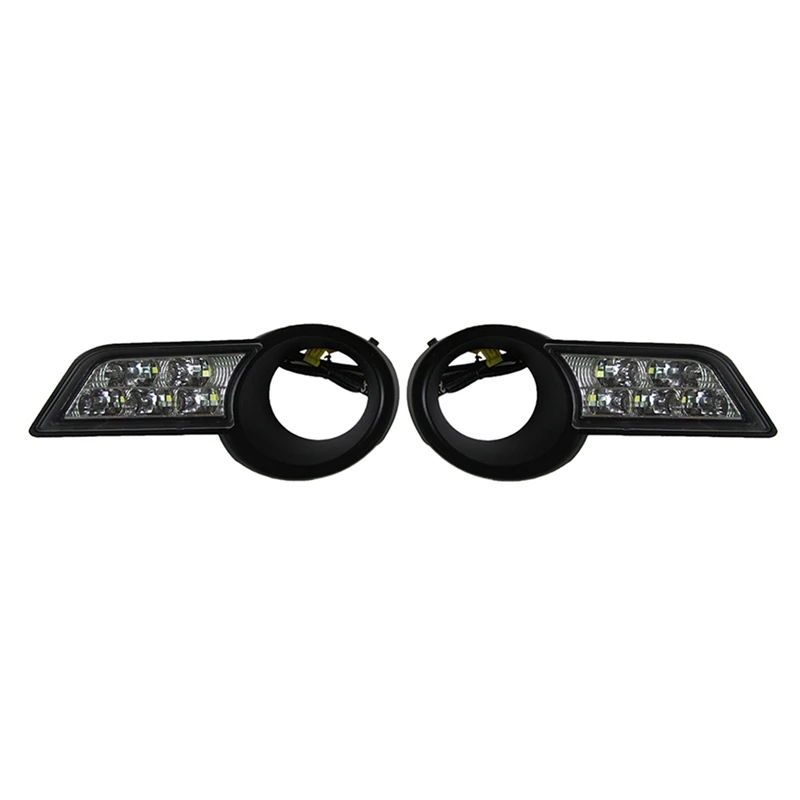 

2Pcs for Toyota Highlander 2009-2011 Daytime Running Light Modified LED Daytime Running Light Front Fog Lamp Frame
