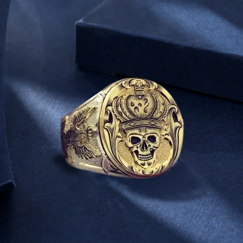 Новинка Лидер продаж В стиле хип-хоп Стиль творчески Золотая Корона кольцо с