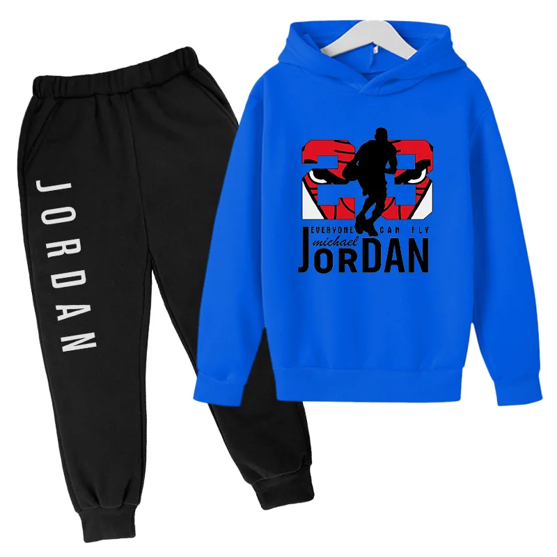 

2021 New Children's Suit Boys and Girls Sports Suit Spring Sweatshirt Hoodie + Trousers 2-piece Suit 4-14 Years Old Leisure Suit