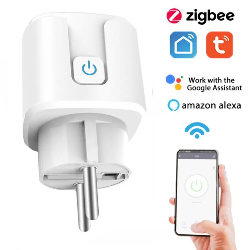 

16A Tuya / Zigbee ЕС Smart Plug умный дом Беспроводной умная розетка дистанционного Управление Мощность монитор на выходе работа с Alexa Google Home