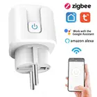 16A Tuya  Zigbee ЕС Smart Plug умный дом Беспроводной умная розетка дистанционного Управление Мощность монитор на выходе работа с Alexa Google Home