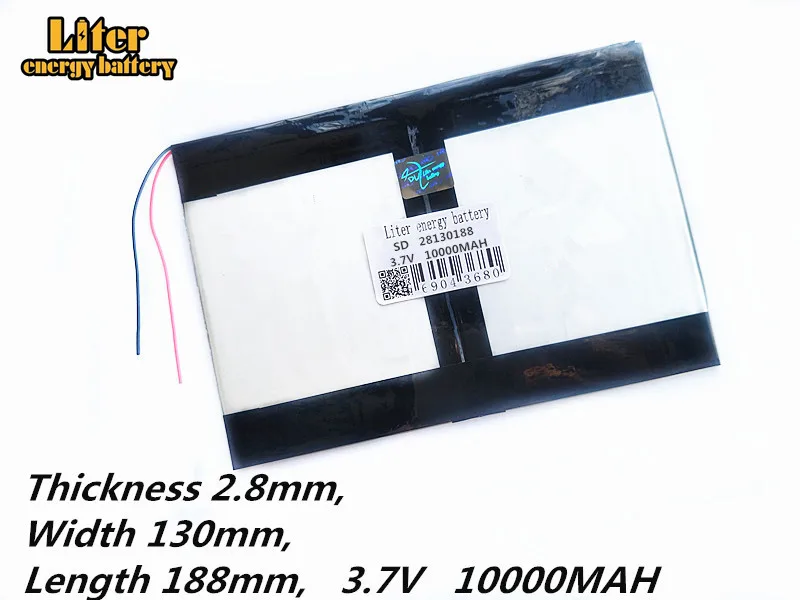 Планшетный ПК talk9x u65gt, аккумулятор 28*130*188 3,7 V 10000 mah литий-ионный аккумулятор для