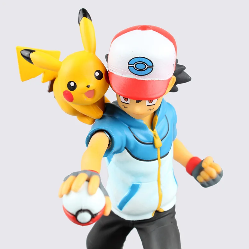 

Pokmon Cartoon Character Toy Team Rocket Jesse James Pikachu Ash Ketchum Team Model Classic Character Collection Decoration