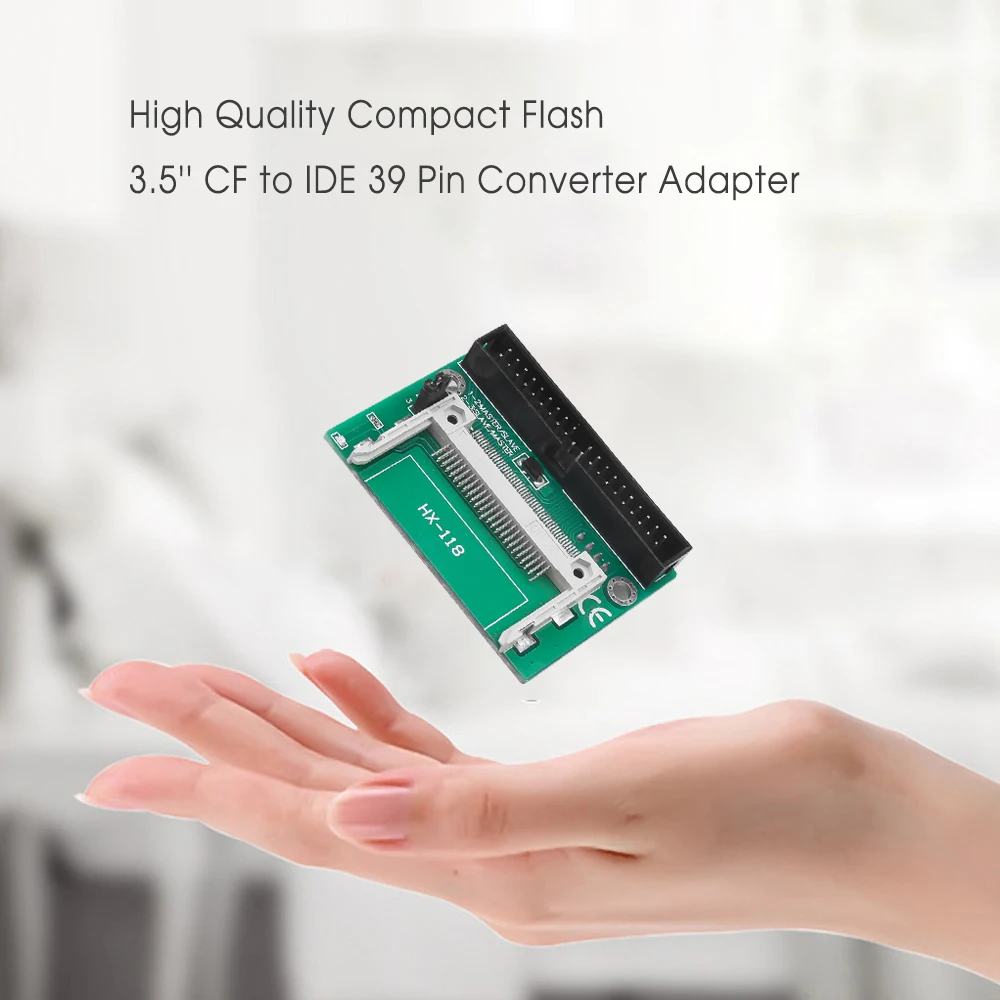 

Компактный адаптер для флэш-карты 5x CF на IDE, Bootable 40 Pin CF на IDE 3,5 дюйма, конвертер для жесткого диска, адаптер 3,5 дюйма, Штекерный разъем