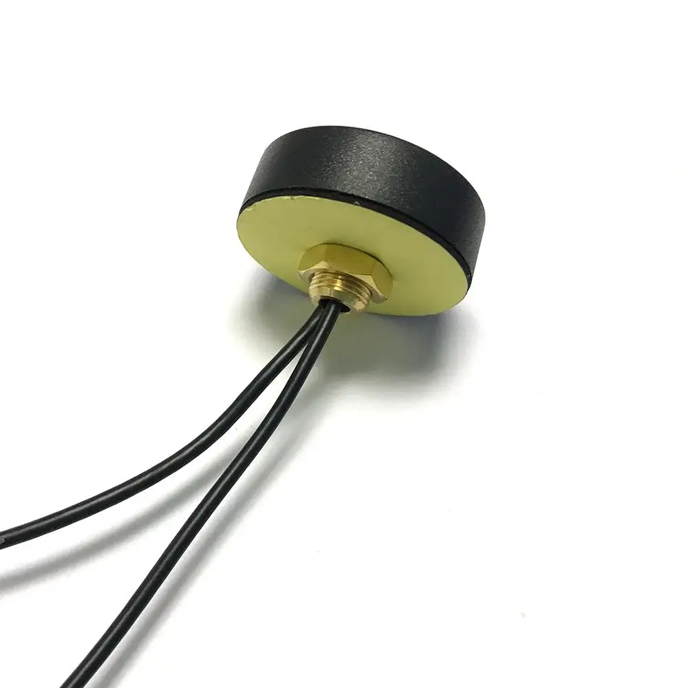 1PC Combined antenna small round type GPS active+4G Aerial with nut extension cable SMA male connector NEW wholesale
