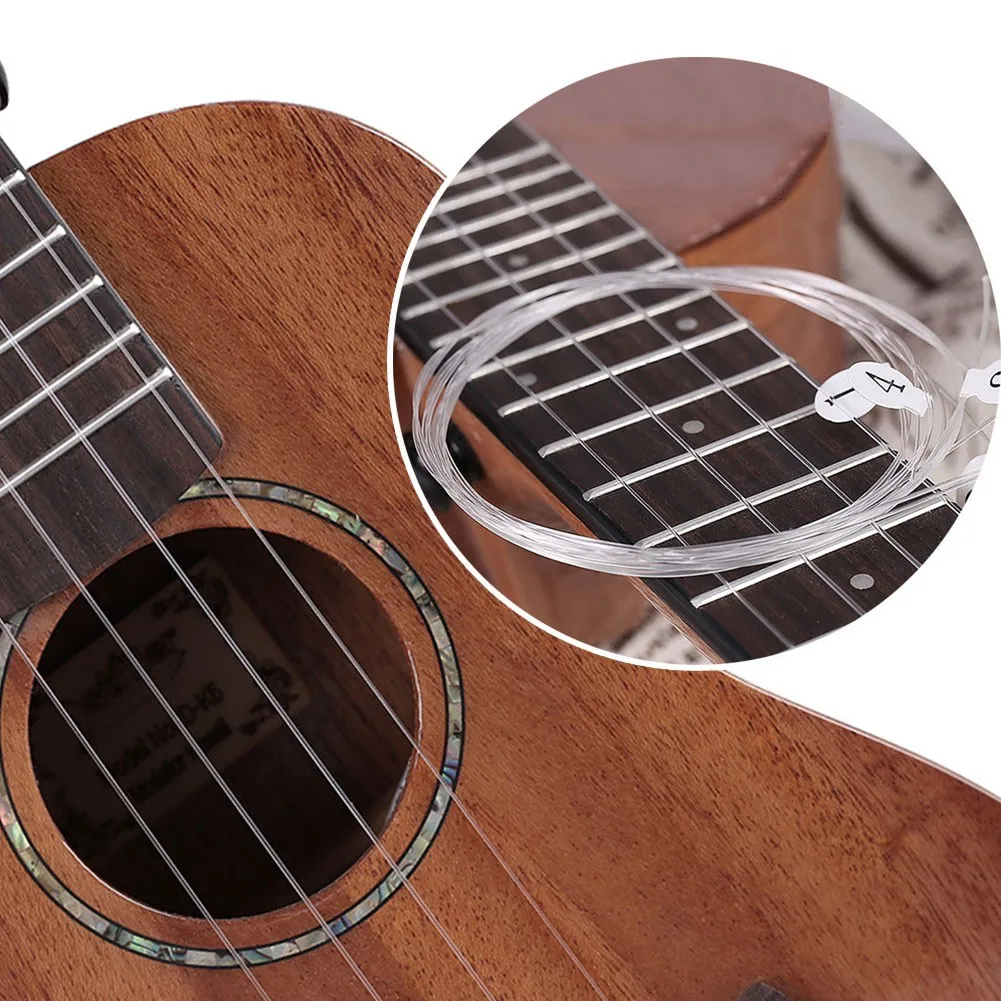 

Ukulele Carbon Strings For Soprano And Concert And Tenor Ukulele G-C-E-A Strings For 21 / 23 / 26in Ukulele Parts Accessories