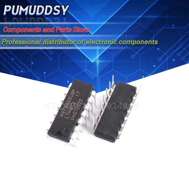 10 шт. HEF4069UBP HEF4069 DIP14 новый и IC|Интегральные схемы| |