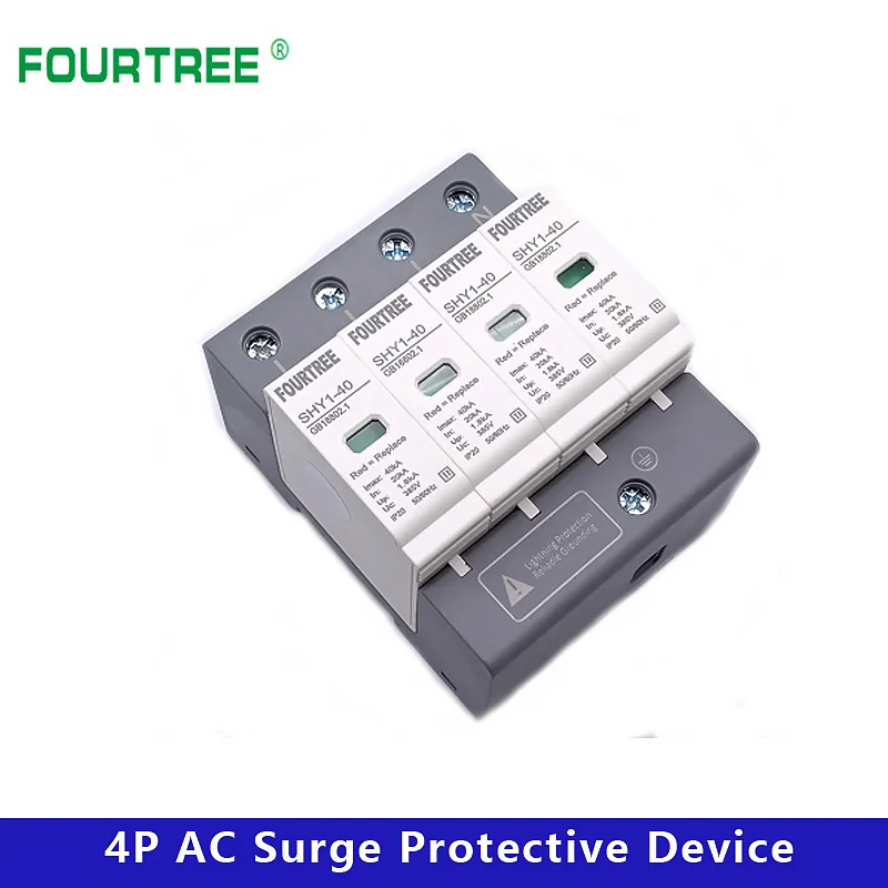Устройство для защиты от перенапряжения SPD AC 3P + N 20 ~ 40 ка 30 60 385 в 420 Защита молний