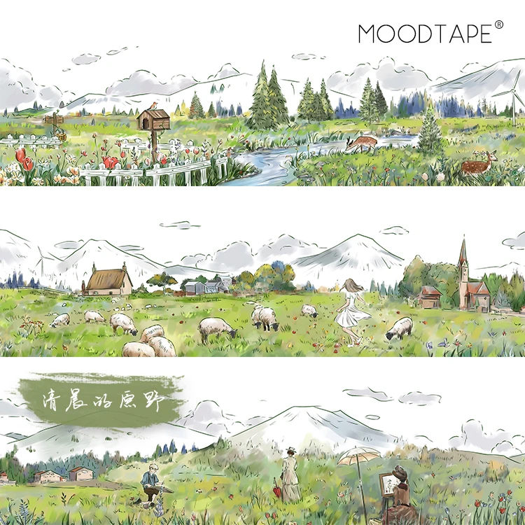 Moodtape васи лента фон стикер пакет поле Скрапбукинг альбом diy украшения ручной работы Маскировочные наклейки лента бумага