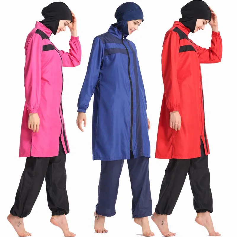 BAILUNMA Burkinis мусульманская одежда для плавания сшитый консервативный стиль