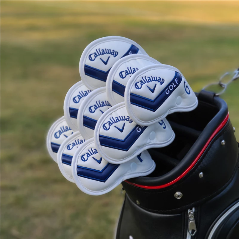 

9 PCS Irons Club Cover Buckle Closure Golf Club Covers Durable Club Head Cover Ball Head Cover Cap Covesr