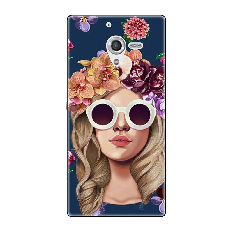A203 Телефонные чехлы для sony Xperia ZL непосредственный сбыт из L35H C6502 C6503 C6506 5," чехол с принтом(розы); волк милый чехол-крышка с узорами чехол для телефона чехол Fundas Para - Цвет: A203