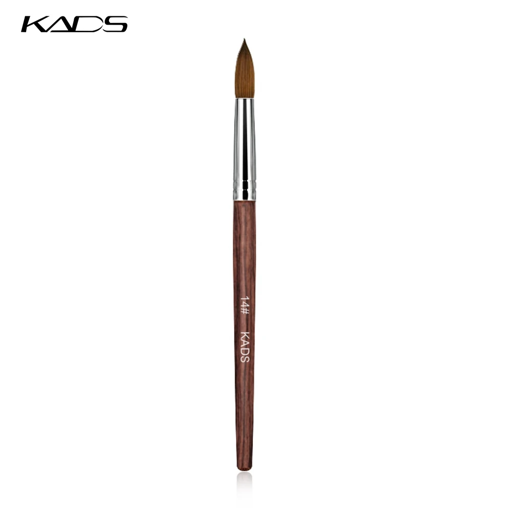 1 шт. Размер 14 # 100% акриловая ручка для ногтей с красной деревянной ручкой кисть