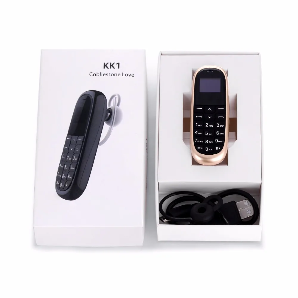 10 шт./партия AEKU KK1 громкой связи Bluetooth Dialer Мини Мобильный телефон Низкое излучение для студентов детей Pregnants PK BM50 Celular