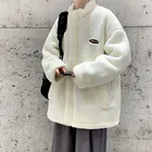 Мужское пальто Hybskr из овечьей шерсти, с воротником-стойкой, с узором в стиле Харадзюку, парки большого размера, 5XL, Повседневная Верхняя одежда для зимы