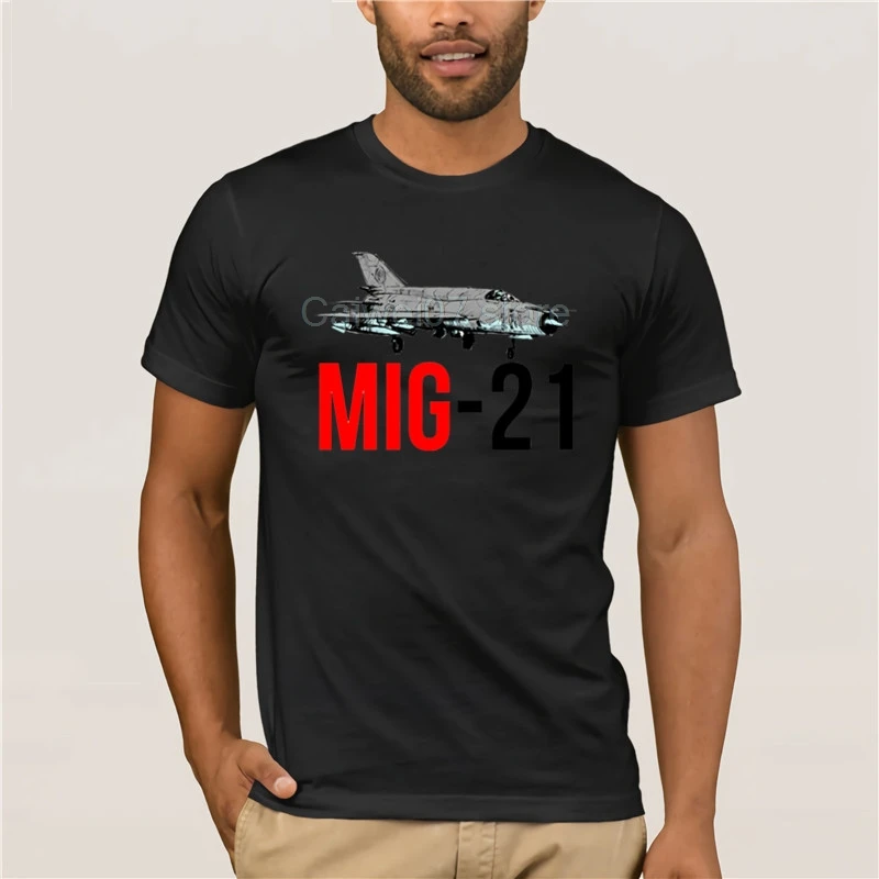 

Men Tshirt Latest MIG 21 Air Plane Grey Clothing 3D Pilot Tops Bomber Military Guys Print 100% Cotton T-Shirt Popular