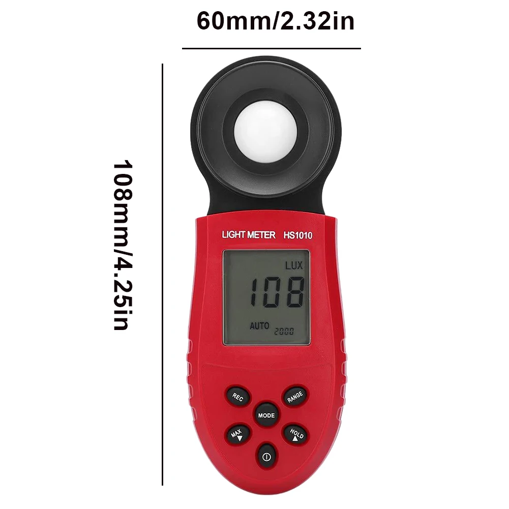 

HS1010 Digital Illuminometer Handheld Multi-Function LCD Display Illuminance Light Meter No Battery Can Store Sets Of Data