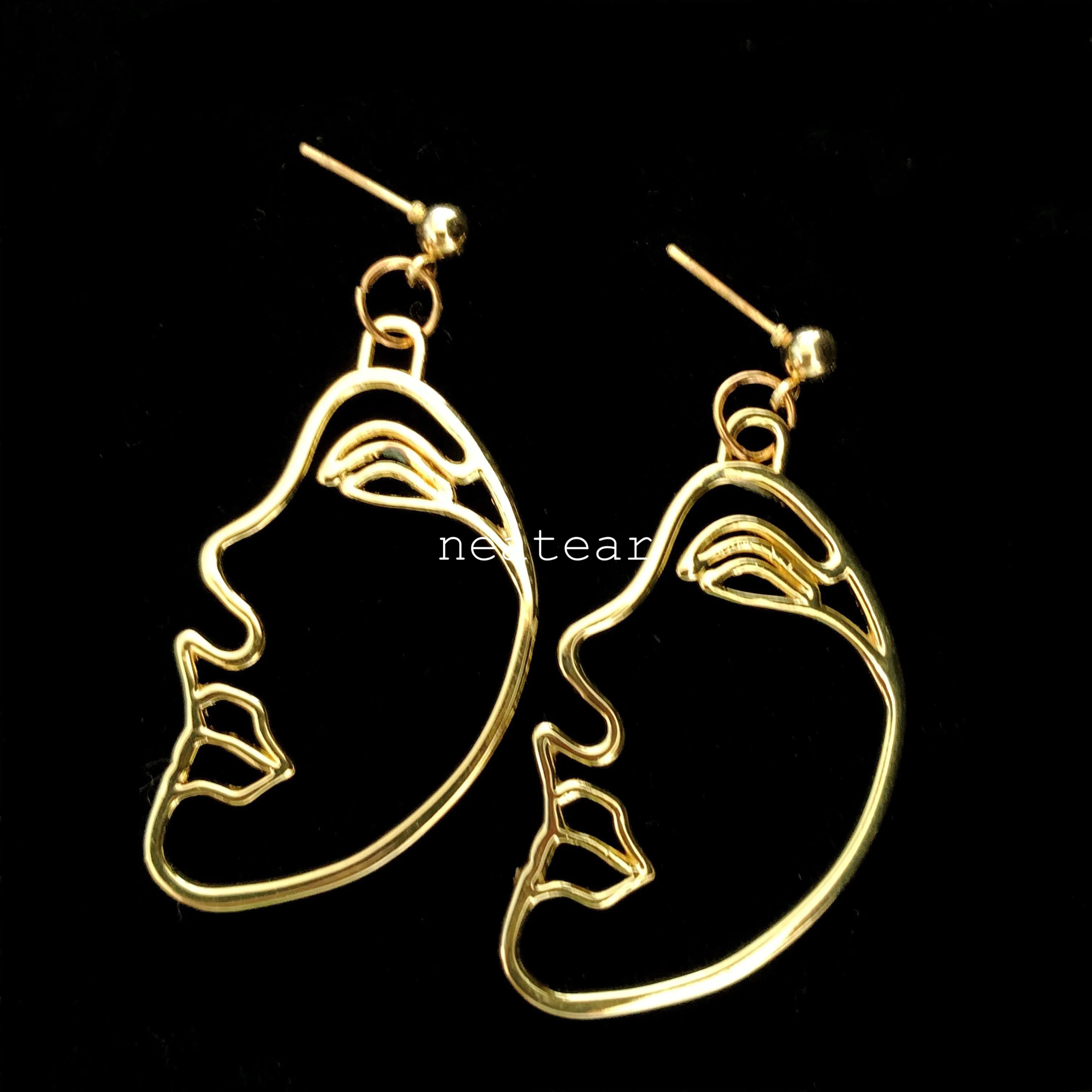 Neatear 2019 Face Earrings Delicate Fashion Simple Personality Women's | Украшения и аксессуары