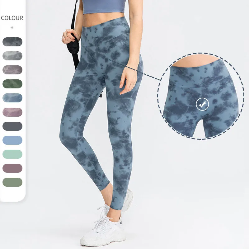 

SEXY GG Women Yoga Gym Leggings Fitness High Waist Classic Tik Tok Leggings Push Up Sports Workout Tie-Dye Printed Tights