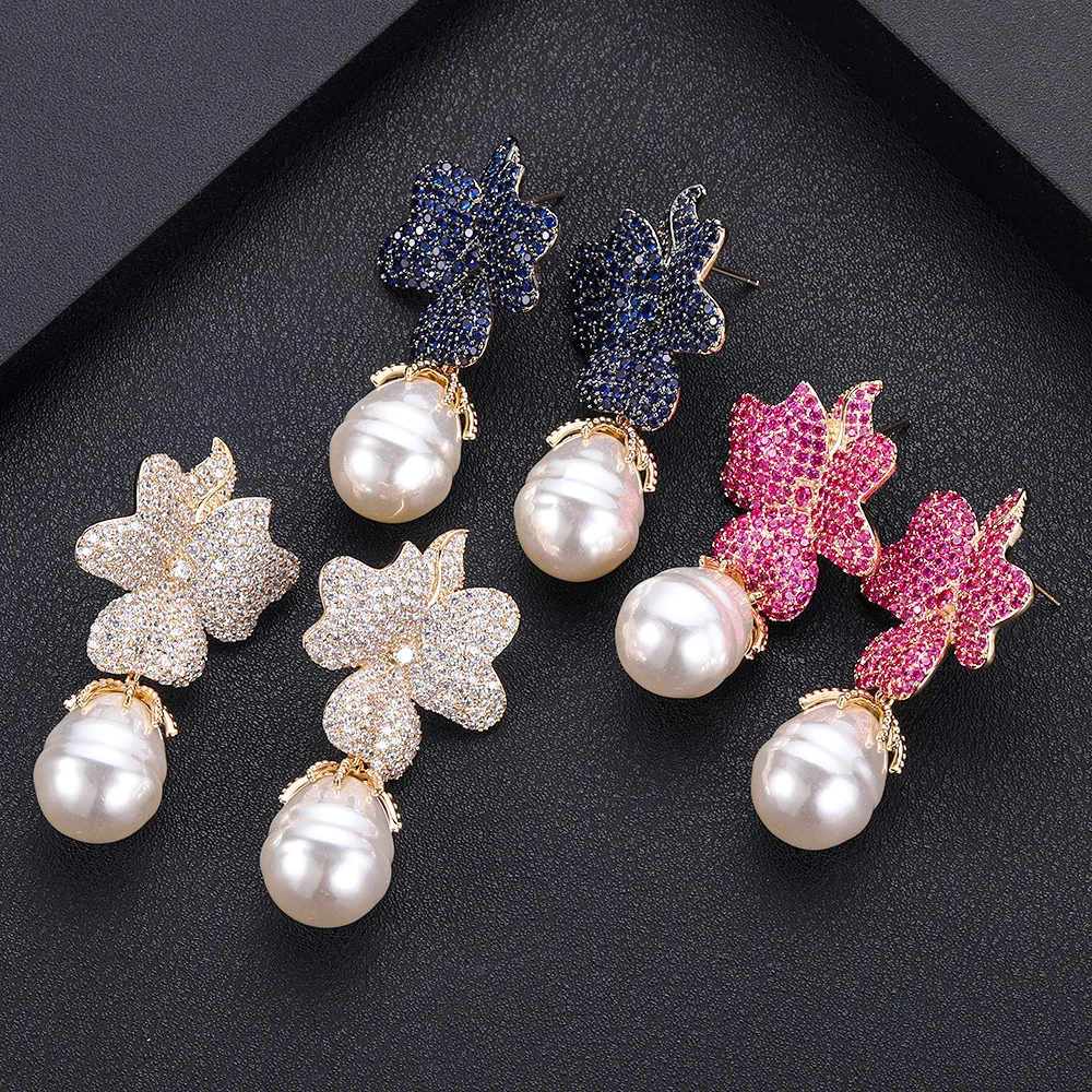 Janekelly новый роскошный цветок в нигерийском стиле длинные висячие серьги для