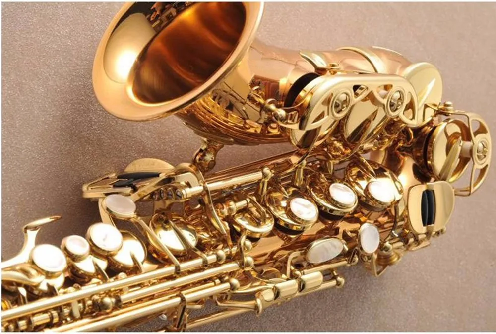 Goede Nieuwe Collectie Gebogen Sopraan Professionele Niveau Sopraansaxofoon S-992 Bb Muziekinstrument Sax Met Case