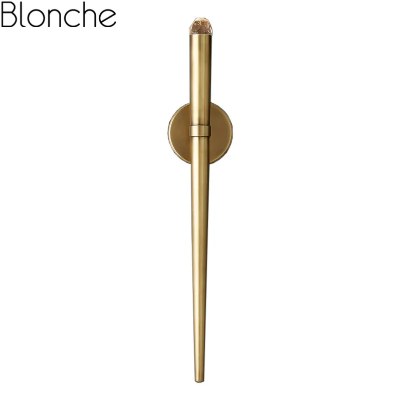 Светильник Настенный золотистый в стиле пост-модерн лампа индастриал