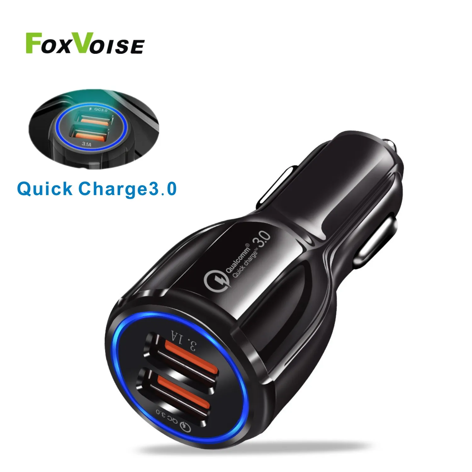 Автомобильное зарядное устройство 3 0 А для быстрой зарядки автомобильное с двумя