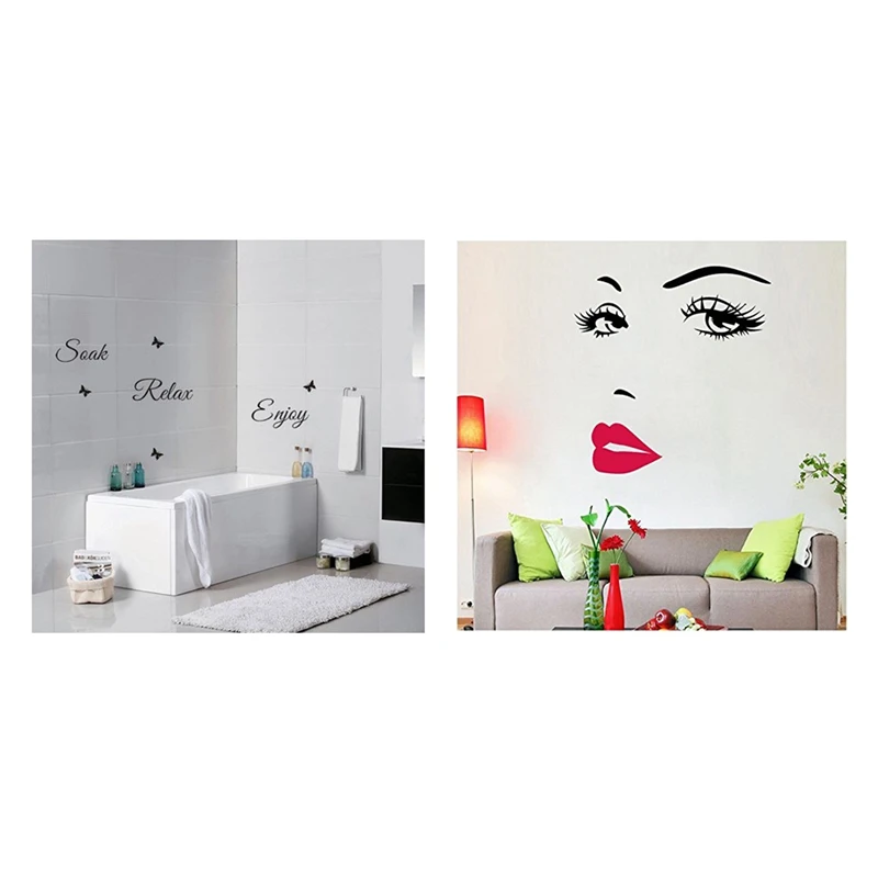 1 шт. съемный &quotЗамачивание Расслабление Наслаждайтесь&quot стикер на стену