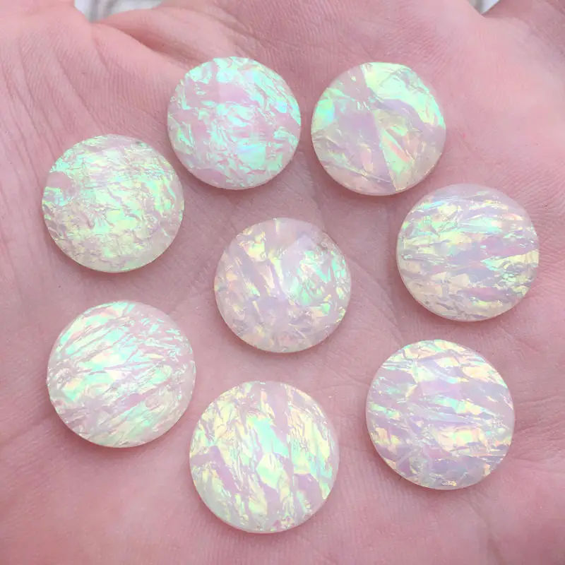 16 мм Красочные Кристаллы Стразы круглые стразы из смолы с плоским основанием