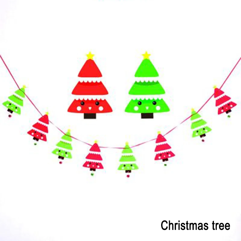 

Christmas Banners Flags Hanging Bunting Garland Christmas Door Wall Window Hanging Decoration OCT998