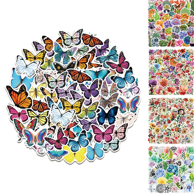 

No Glue Stickers Multifunctional Doodle Sun Flower Waterproof Multifunctional Repeatedly Posted Stickers Trolley Case Stickers