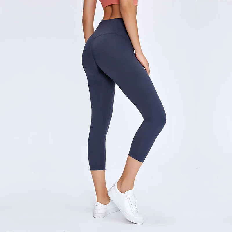 Classical 3.0 Version 3/4 Compression Yoga Pants High Waist Printed Camo Gym Leggings Naked Feeling Running Crop Tight 19 Inches