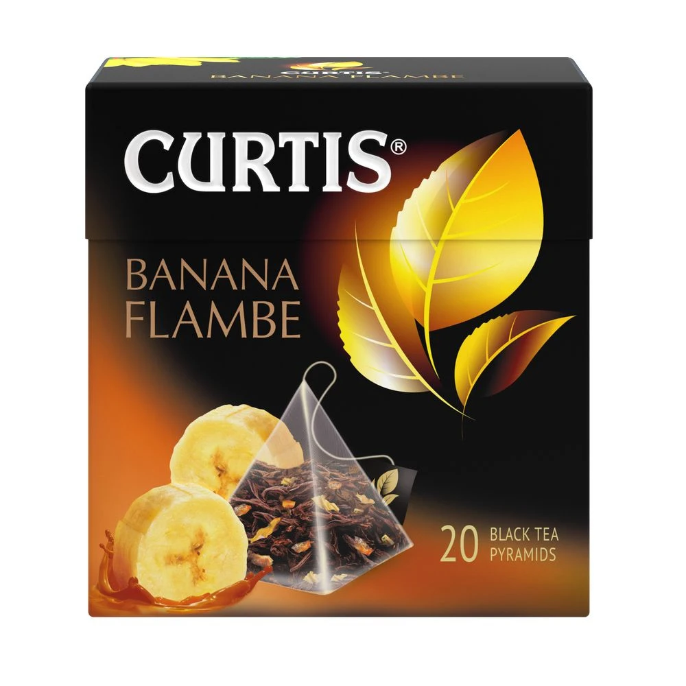 Чай черный в пирамидках CURTIS &quotBanana Flambe&quot 20 шт фруктовый ароматизированный |