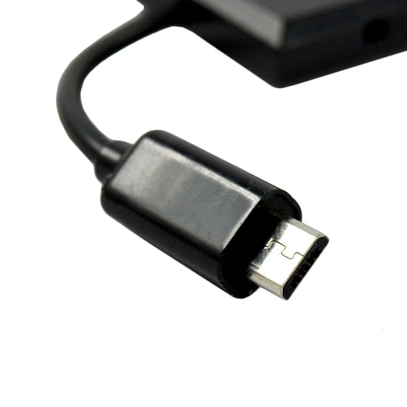 Черный 4 в 1 Micro USB Hub Male to Female Three 2 0 Host OTG адаптер HUB зарядный кабель Cable для Samsung tablet и