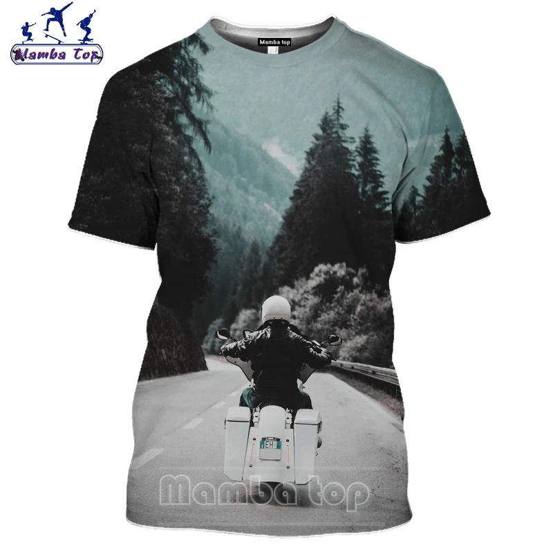 Топ Mamba с 3D принтом футболка для гоночных мотоциклистов мужские крутые футболки