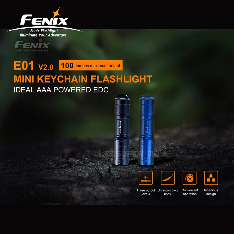Фонарик для ключей Fenix E01 V2.0 с питанием от AAA|flashlight camera|china winchchina module |
