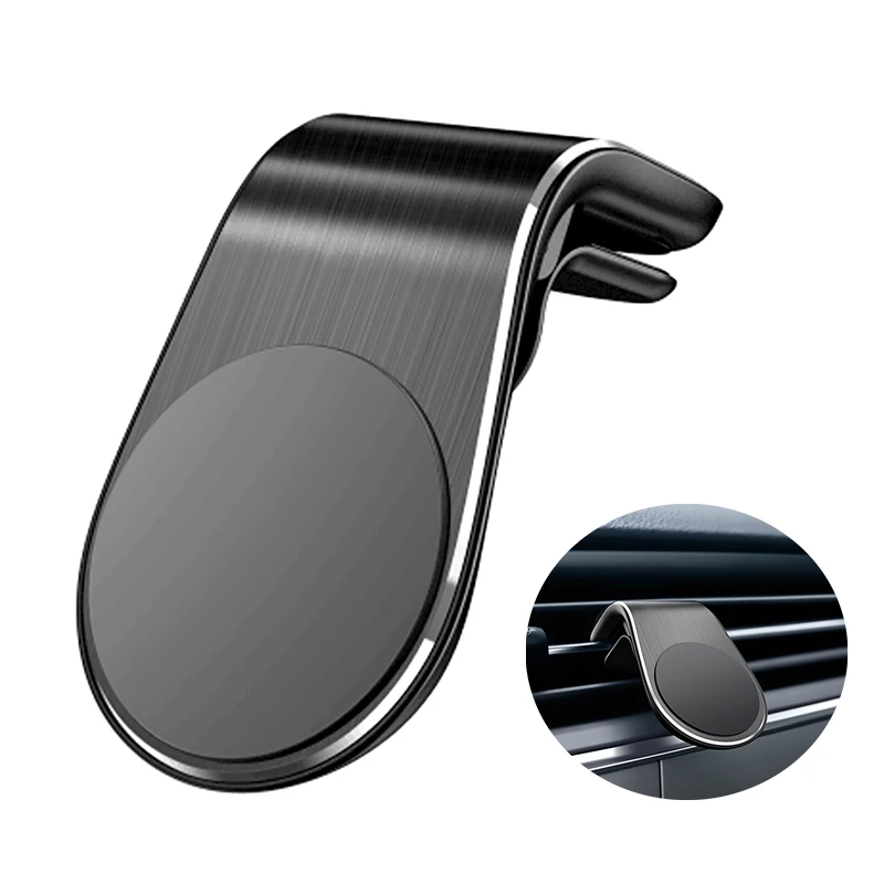 

L-Shape Phone Holder Folder on Air Vent in Car Mount Stand for Xiaomi Mi 9 9T Magnetic Car Phone Holder with Metal Plate Sheets