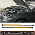Передняя крышка капота для Ford Mustang MK6 2015-2020, модифицированные газовые стойки, подъемник из углеродного волокна, амортизатор газовых пружин