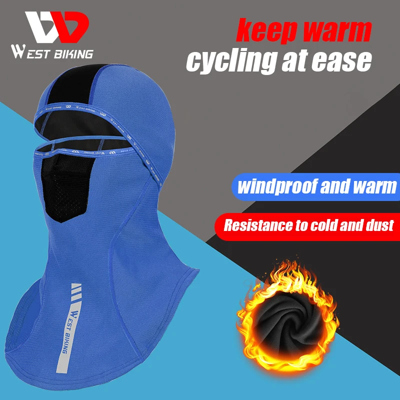 

WEST BIKING Winter Cycling Headwear Windproof Dustproof Warm Reflective Strips Balaclava Cap For Cycling Mask Scarf Equipment