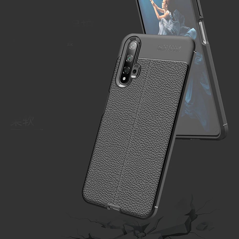 Чехол для Honor 20 чехол в кожаном стиле прочный из ТПУ телефона Huawei Pro с полной