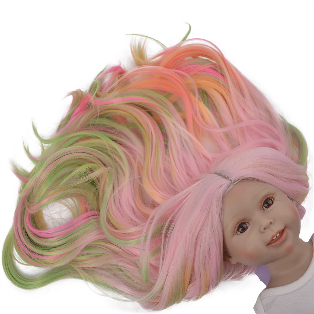 Парики только для кукол парики с эффектом омбре желтого и розового цветов