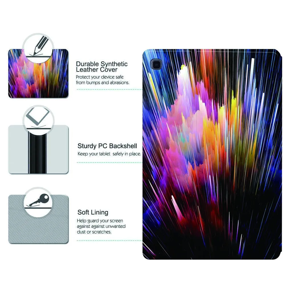 Чехол-книжка для Samsung Galaxy Tab A A6 7 &quot10&quot/Tab E S5E/Tab S6 Lite 10 4 &quot/Tab 8 0 2019 кожаный с принтом