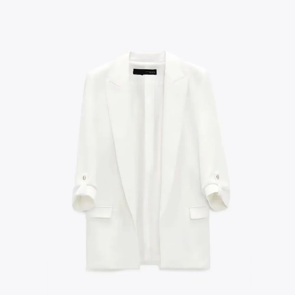 

BBWM ZA-Chaqueta de manga enrollada para mujer, traje elegante e informal de alta calidad, Top elegante, novedad de verano