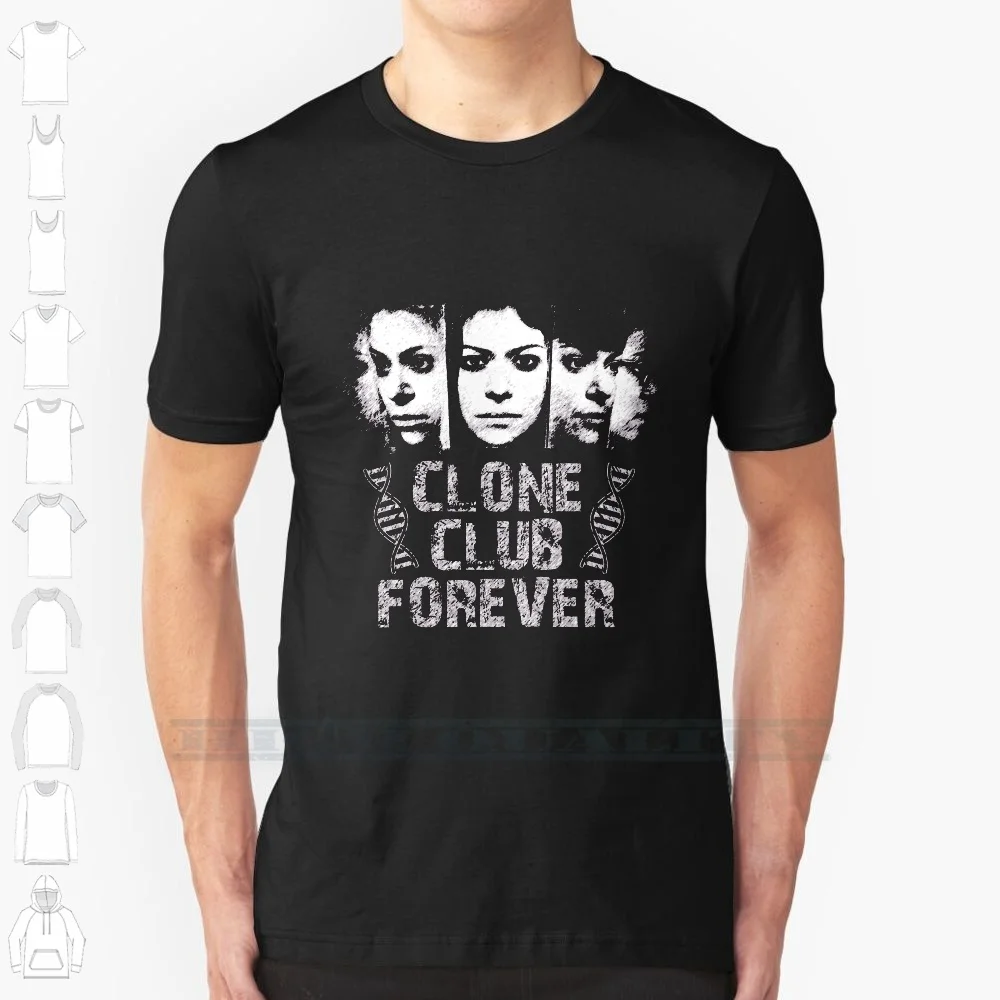 Фото Футболка Clone Club Forever из 100% хлопка, командные клоны, черная футболка с принтом 
