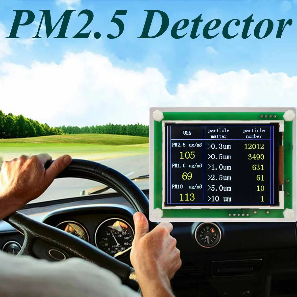 

Детектор PM2.5 с ЖК-дисплеем 2,8 дюйма, монитор качества воздуха, тестер, измеритель, домашний газовый термометр, анализ для дома, автомобиля, оф...