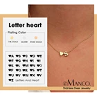 EManco модное ожерелье с изящными инициалами в форме крошечного сердца золотого и серебряного цвета с буквенным именем, ожерелье-чокер для женщин, подвеска, ювелирные изделия в подарок