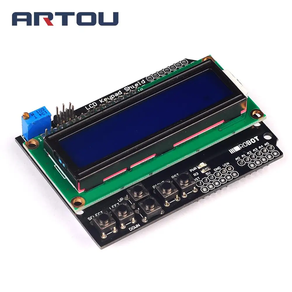 

1PCS LCD Keypad Shield LCD1602 LCD 1602 Module Display For Arduino ATMEGA328 ATMEGA2560 raspberry pi UNO blue screen